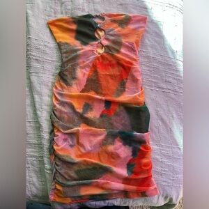 SHEIN Multicolor Tie-Dye Mini Dress